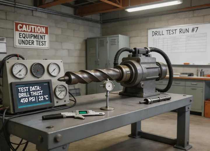 Drill component test bench