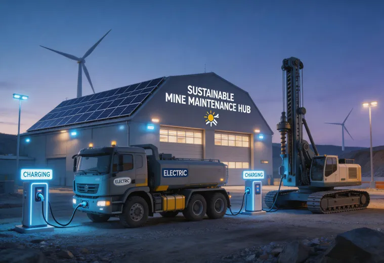 Electric mining support fleet