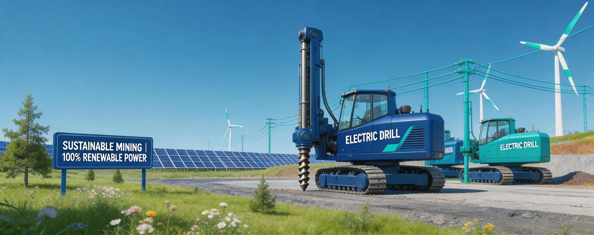 Sustainable mine with electric equipment